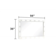 Coco Queen 5 Pc LED Bedroom Set Made with Wood in Milky White