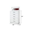 Coco Queen 5 Pc LED Bedroom Set Made with Wood in Milky White