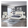 Coco King 5 Pc Vanity LED Bedroom Set Made With Vanity in Milky White
