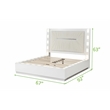 Coco Queen 5 Pc Vanity LED Bedroom Set Made With Wood in Milky White