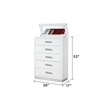 Coco Queen 5 Pc Vanity LED Bedroom Set Made With Wood in Milky White