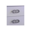 Perla Queen 4 Pc Vanity LED Bedroom Set Made with Wood In Milky White