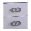 Perla King 4 Pc Vanity LED Bedroom Set Made with Wood In Milky White