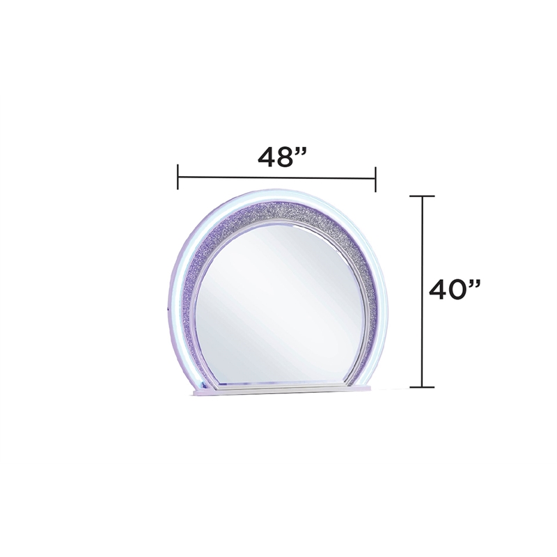 Perla 5-Piece Wood Queen Bedroom Set in Milky White