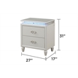 Perla 5-Piece Wood Queen Vanity Bedroom Set in White