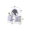 Perla 5-Piece Wood Queen Vanity Bedroom Set in White