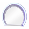 Perla LED Mirror Made with Wood in Milky White