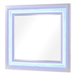 Passion LED Mirror Made with Wood in Milky White