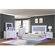 Passion LED Mirror Made with Wood in Milky White