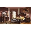 Bella Traditional Style Queen 4 PC Bedroom Set made with Wood in Dark Walnut