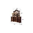 Bella Traditional Style Queen 4 PC Bedroom Set made with Wood in Dark Walnut