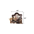Bella Traditional Style Queen 4 PC Bedroom Set made with Wood in Dark Walnut