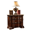Bella Traditional Style 3-Drawer Nightstand Made with Wood in Dark Walnut