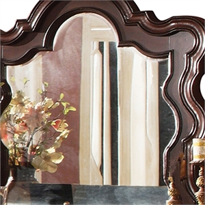 Bella Traditional Style Mirror Made with Wood  in Dark Walnut(No Dresser)