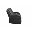 Benz LED & Power Recliner 2 PC Made With Faux Leather in Black
