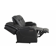 Benz LED & Power Recliner 2 PC Made With Faux Leather in Black