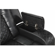 Benz LED & Power Recliner 2 PC Made With Faux Leather in Black