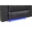 Benz LED & Power Recliner 2 PC Made With Faux Leather in Black