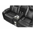 Benz LED & Power Recliner 2 PC Made With Faux Leather in Black