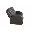 Benz LED & Power Recliner 2 PC Made With Faux Leather in Gray