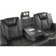 Benz LED & Power Recliner 2 PC Made With Faux Leather in Gray
