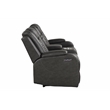 Benz LED & Power Recliner 2 PC Made With Faux Leather in Gray