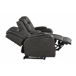Benz LED & Power Recliner 2 PC Made With Faux Leather in Gray