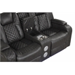 Benz LED & Power Recliner 2 PC Made With Faux Leather in Gray