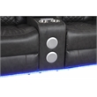 Benz LED & Power Recliner 2 PC Made With Faux Leather in Gray