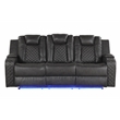 Benz LED & Power Recliner 2 PC Made With Faux Leather in Gray
