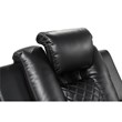 Benz LED & Power Recliner 3 PC Made With Faux Leather in Black