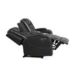 Benz LED & Power Recliner 3 PC Made With Faux Leather in Black