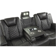 Benz LED & Power Recliner 3 PC Made With Faux Leather in Gray