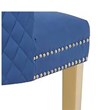 Simba Gold 2 Piece Dinning Chair Finish with Velvet Fabric in Navy