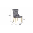 Simba Gold 2 Piece Dinning Chair Finish with Velvet Fabric in Dark Gray