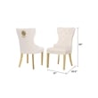 Simba Gold 2 Piece Dinning Chair Finish with Velvet Fabric in Beige