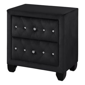 Sophia Night Stand In Color Black Made With Wood