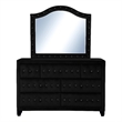 Sophia Crystal Tufted Dresser finished with Wood in Black