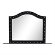Sophia Crystal Tufted Mirror finished with Wood in Black