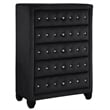 Sophia Crystal Tufted Chest finished with Velvet Fabric / Wood in Black