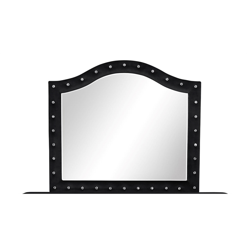 Sophia King 4 Pc Upholstery Bedroom Set Made With Wood in Black