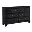 Sophia Queen 4 Pc Upholstery Bedroom Set Made With Wood in Black