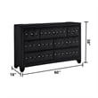 Sophia Queen 4 Pc Upholstery Bedroom Set Made With Wood in Black