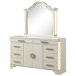 Jasmine 8-Drawer Dresser with LED lightning made with Wood in Beige