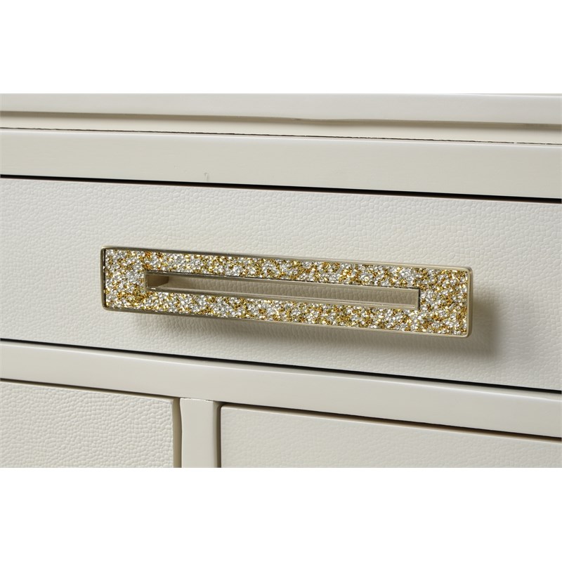 Jasmine 8-Drawer Dresser with LED lightning made with Wood in Beige