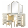 Jasmine Vanity Set with side LED lightning made with Wood in Beige