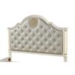 Jasmine Queen Size Tufted Upholstery & LED Bed made with Wood in Beige