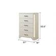 Jasmine Queen 5 Pc Unique LED Bedroom Set made with Wood in Beige