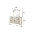 Jasmine Queen 5 Pc Unique LED Bedroom Set made with Wood in Beige