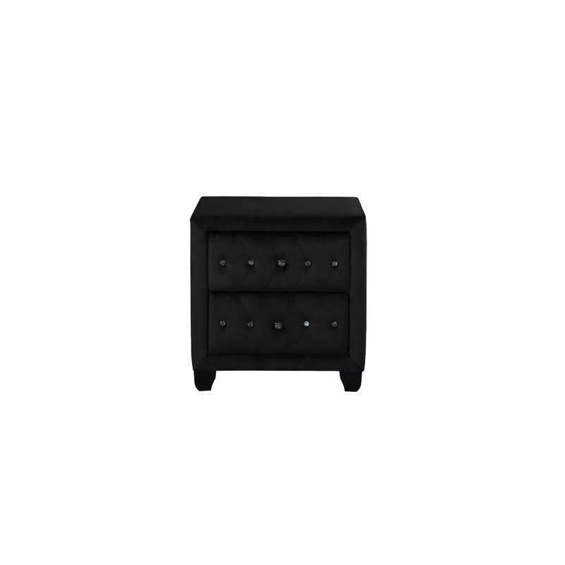 Hazel Queen 5 Pc Bedroom Set Made With Wood In Black Color